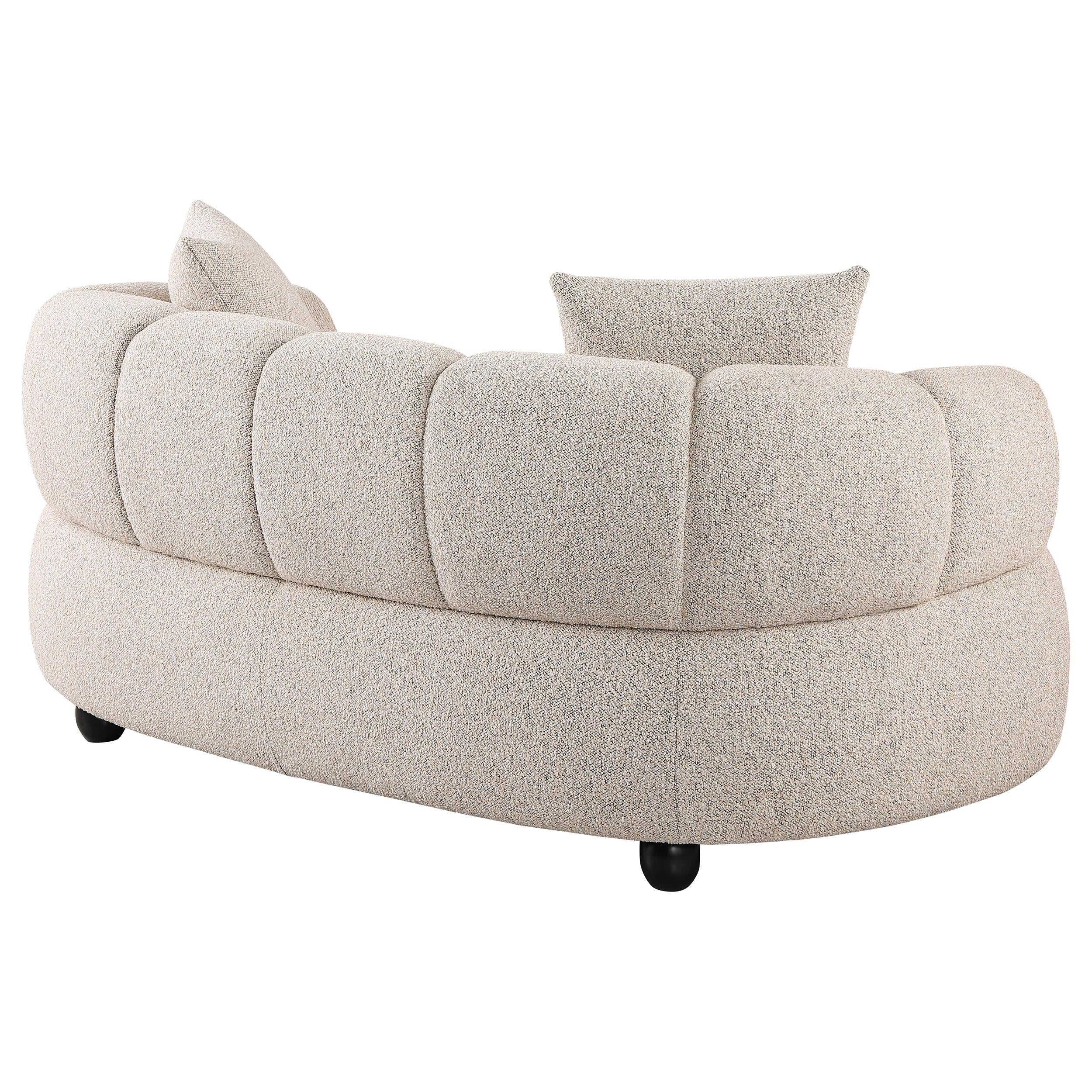 Coaster Furniture Whitney 503722 Contemporary Channel Tufted Woven Fabric Upholstered Loveseat IMAGE 1